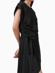 AllSaints Black Riko Mini Dress - Image 2 of 9