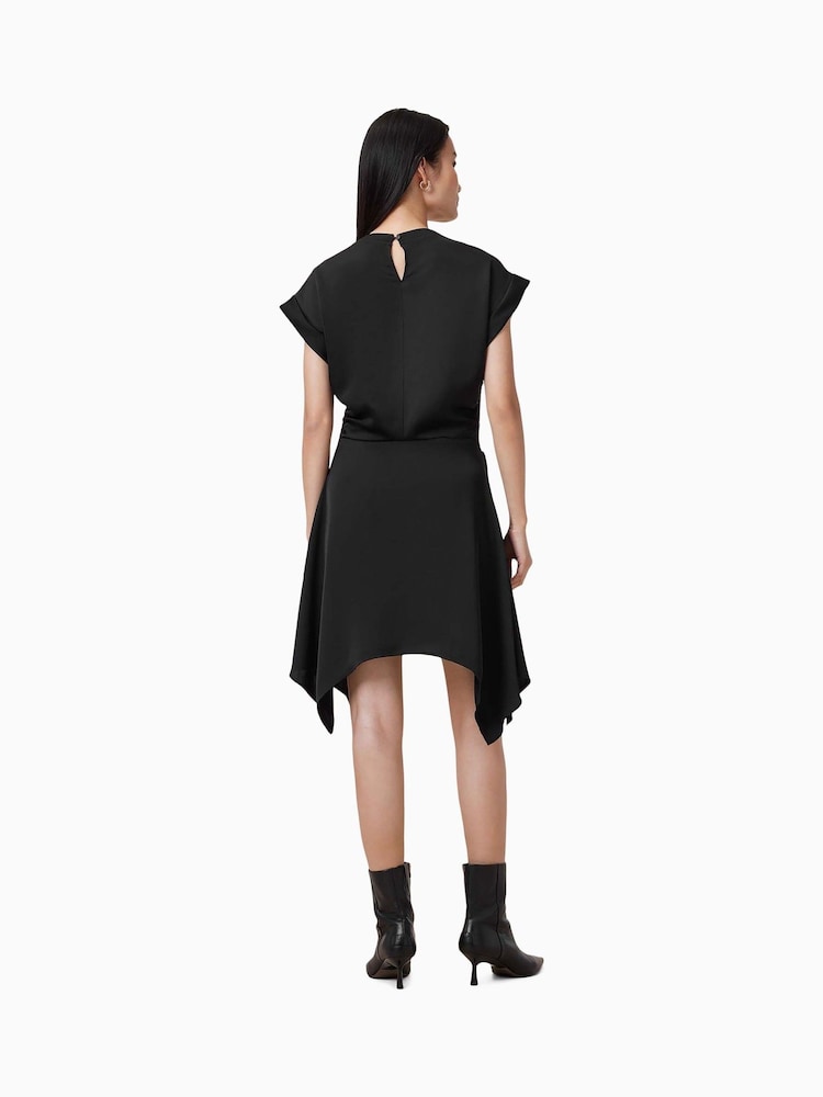 AllSaints Black Riko Mini Dress - Image 8 of 9