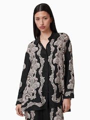 AllSaints Black Bernie Shirt - Image 1 of 7