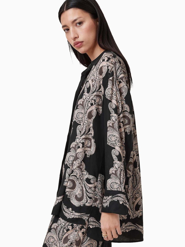 AllSaints Black Bernie Shirt - Image 2 of 7