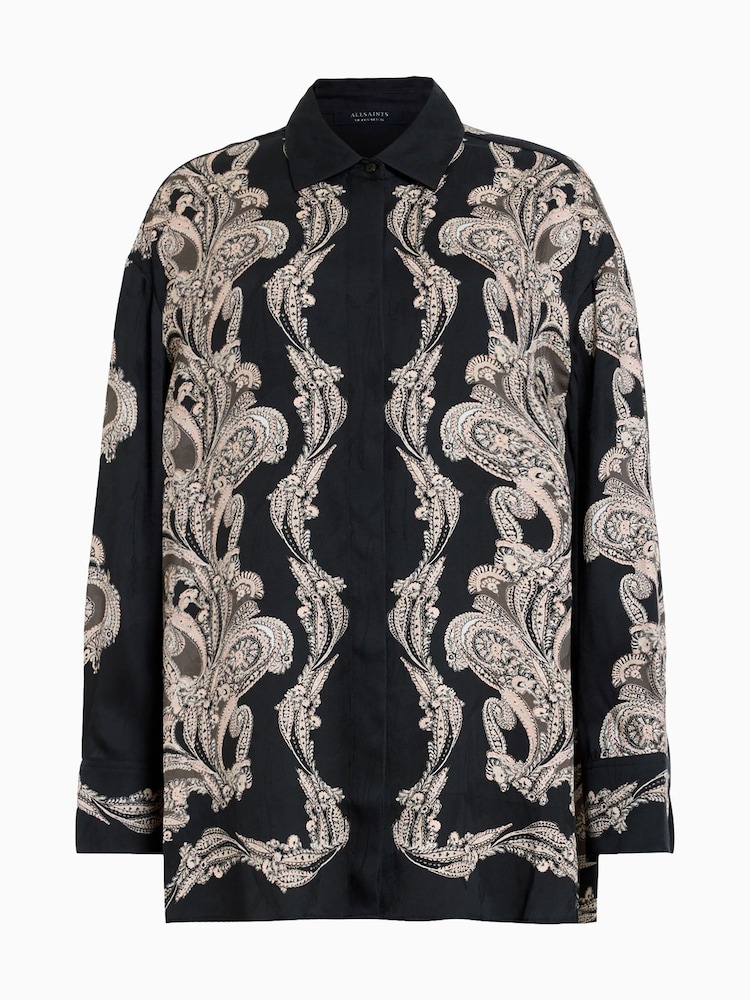 AllSaints Black Bernie Shirt - Image 7 of 7