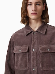 AllSaints Brown Castleford 100% Organic Cotton Shirt - Image 4 of 6