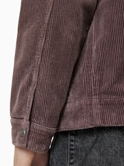 AllSaints Brown Castleford 100% Organic Cotton Shirt - Image 5 of 6