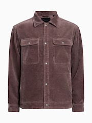 AllSaints Brown Castleford 100% Organic Cotton Shirt - Image 6 of 6