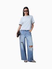 AllSaints Blue Lisa 100% Organic Cotton T-Shirt - Image 1 of 7