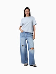 AllSaints Blue Lisa 100% Organic Cotton T-Shirt - Image 2 of 7