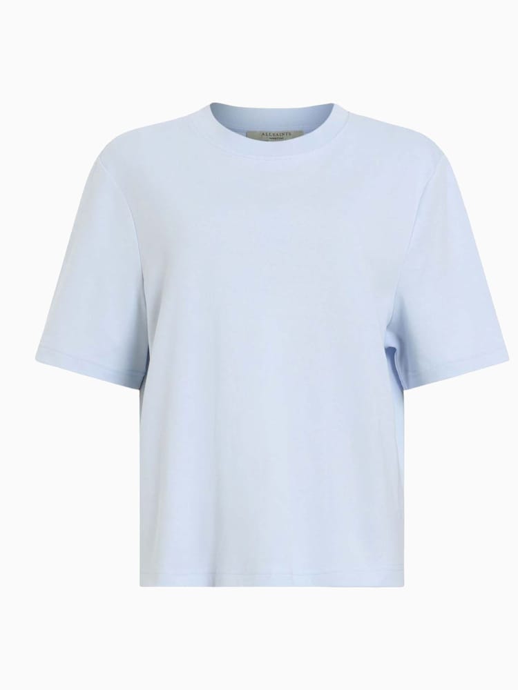AllSaints Blue Lisa 100% Organic Cotton T-Shirt - Image 7 of 7