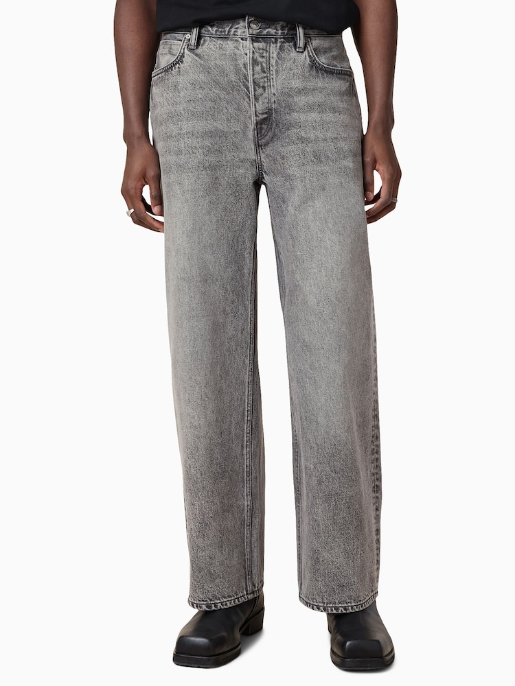 AllSaints Grey Lenny 100% Organic Cotton Jeans - Image 1 of 9