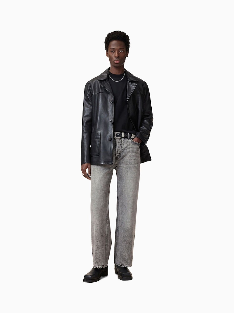 AllSaints Grey Lenny 100% Organic Cotton Jeans - Image 2 of 9
