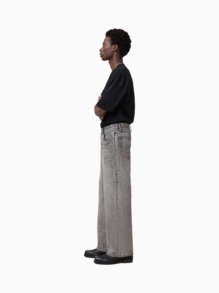 AllSaints Grey Lenny 100% Organic Cotton Jeans - Image 4 of 9