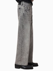AllSaints Grey Lenny 100% Organic Cotton Jeans - Image 6 of 9