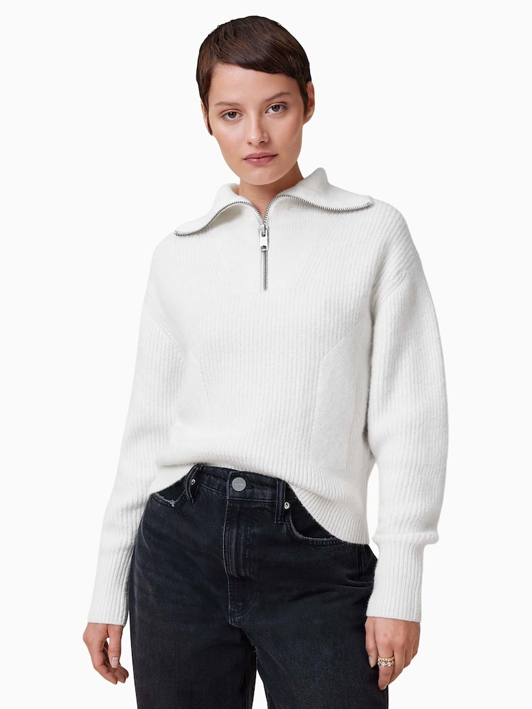 AllSaints White Octavia Jumper - Image 1 of 8