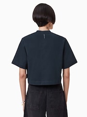AllSaints Blue Lottie 100% Organic Cotton T-Shirt - Image 6 of 7