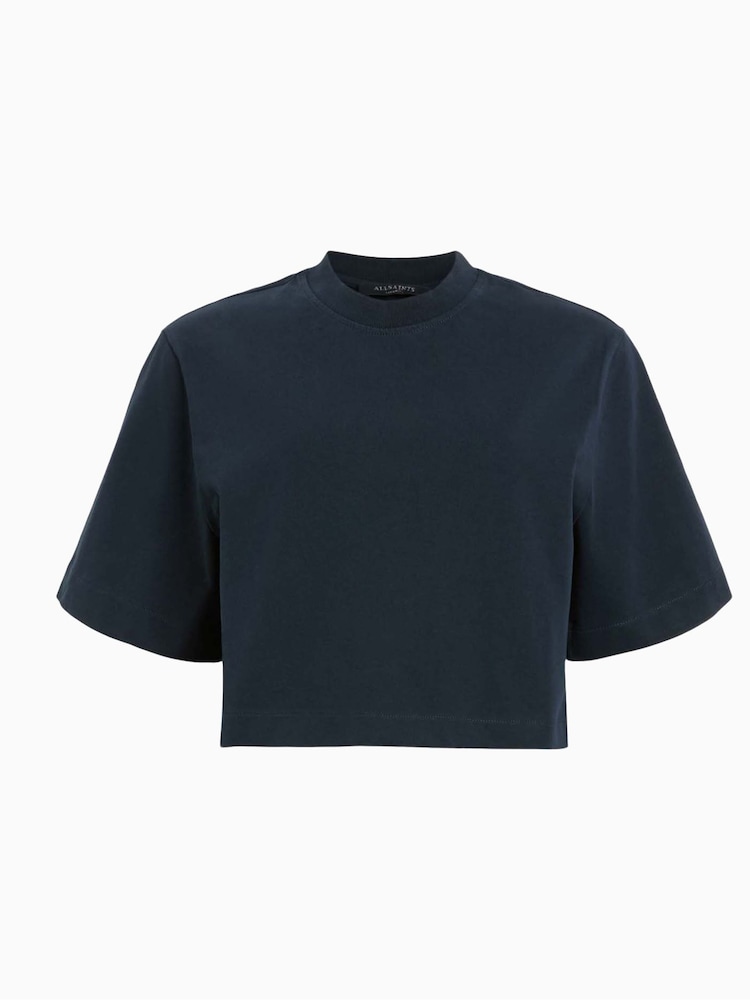 AllSaints Blue Lottie 100% Organic Cotton T-Shirt - Image 7 of 7