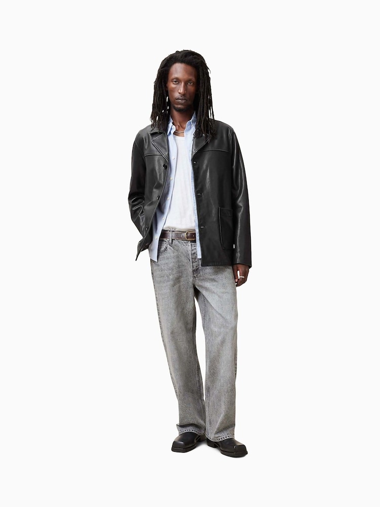 AllSaints Black Lucas Coat - Image 1 of 8