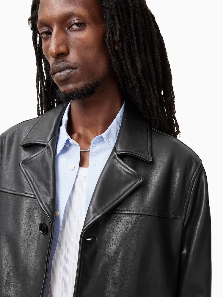 AllSaints Black Lucas Coat - Image 4 of 8