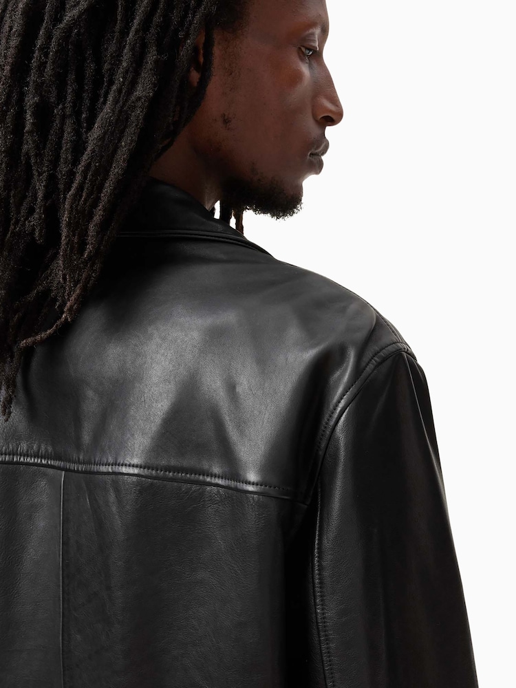 AllSaints Black Lucas Coat - Image 6 of 8
