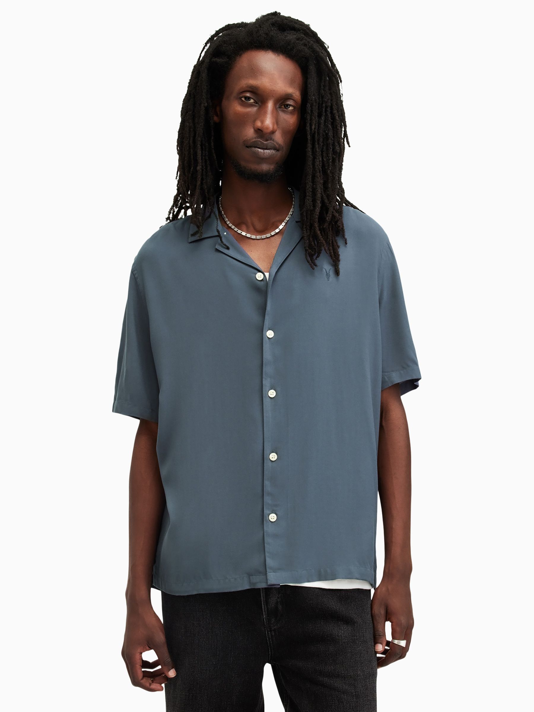 Buy AllSaints Grey Venice Short Sleeve Shirt from Next USA