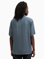 AllSaints Grey Venice Short Sleeve Shirt - Image 6 of 11