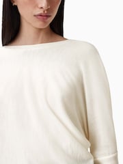 AllSaints White Julieana Wrap Jumper - Image 4 of 7