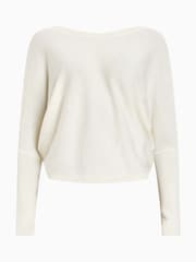 AllSaints White Julieana Wrap Jumper - Image 7 of 7