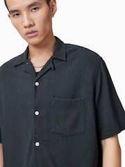 AllSaints Blue Cudi Short Sleeve Shirt - Image 2 of 6