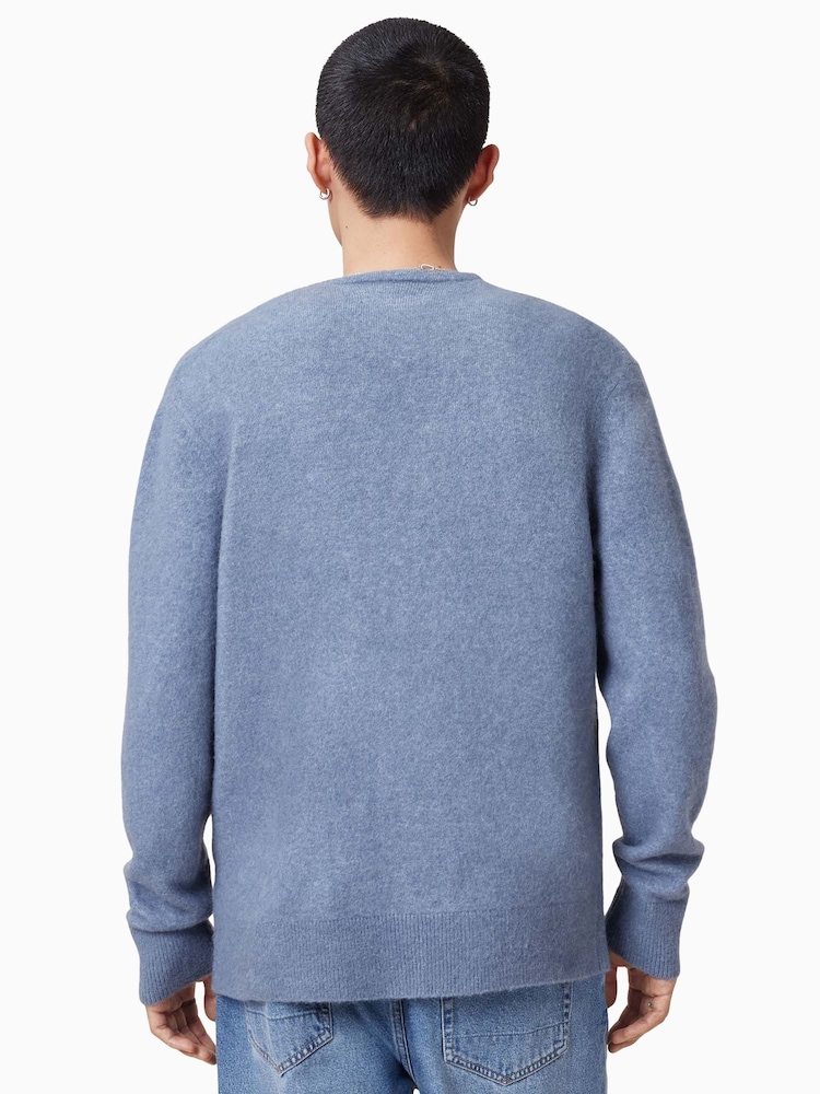 AllSaints Blue Renn Cardigan - Image 7 of 8