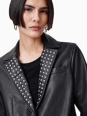 AllSaints Black Corinna Stud Blazer - Image 2 of 8