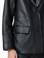 AllSaints Black Corinna Stud Blazer - Image 5 of 8