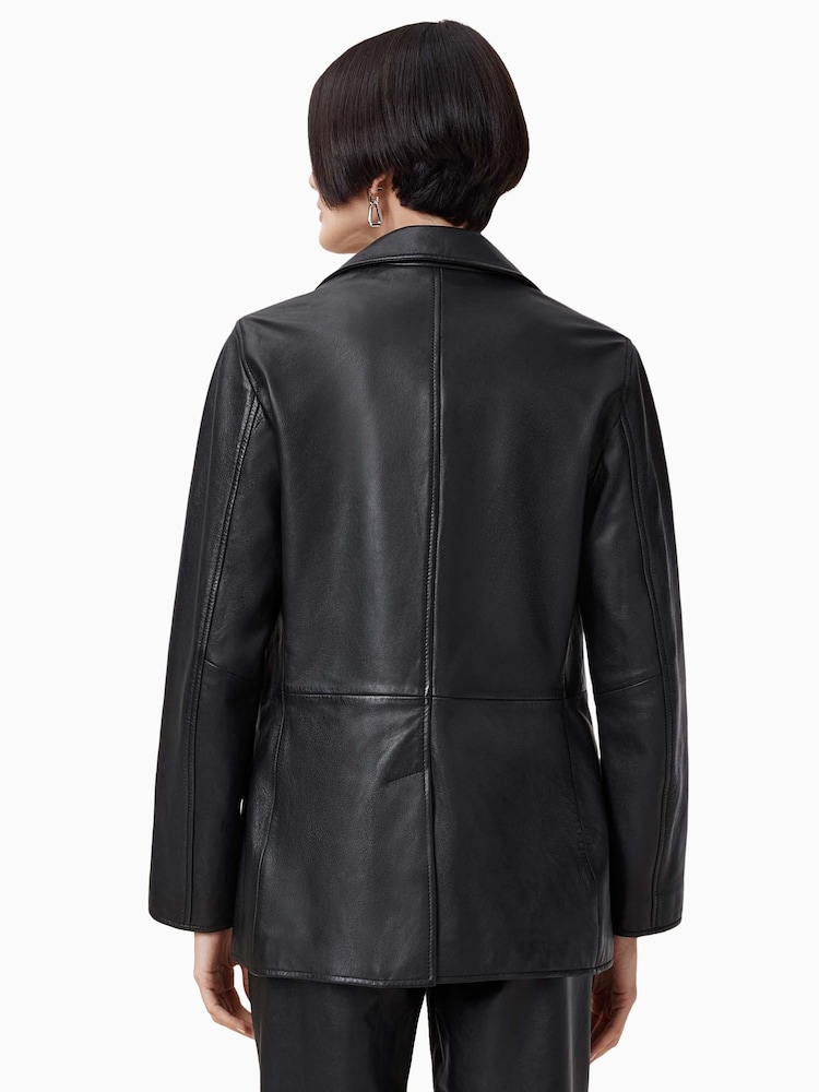 AllSaints Black Corinna Stud Blazer - Image 7 of 8