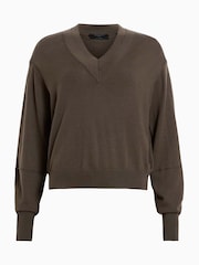 AllSaints Brown Julieana Jumper - Image 10 of 14