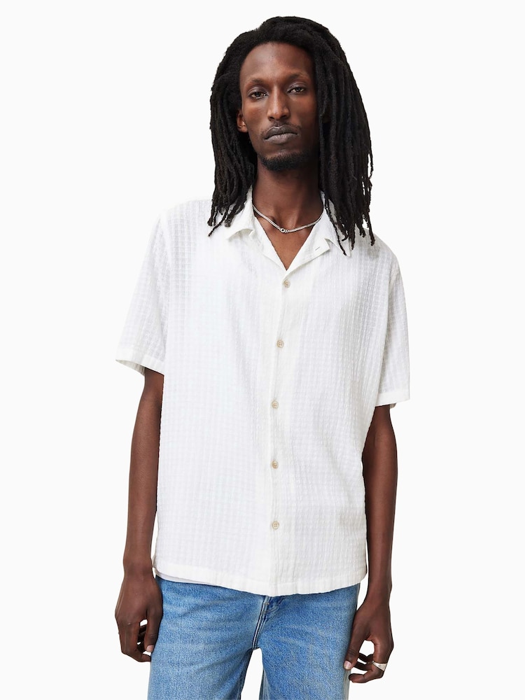 AllSaints White Madin Short Sleeve Shirt - Image 1 of 8