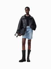 AllSaints Blue Aki Crossover Skirt - Image 1 of 8