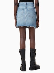 AllSaints Blue Aki Crossover Skirt - Image 5 of 8