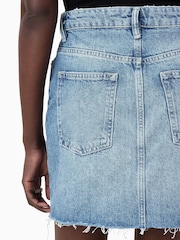 AllSaints Blue Aki Crossover Skirt - Image 6 of 8
