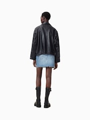 AllSaints Blue Aki Crossover Skirt - Image 7 of 8