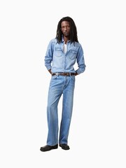 AllSaints Blue 100% Organic Cotton Macgowan Shirt - Image 3 of 7