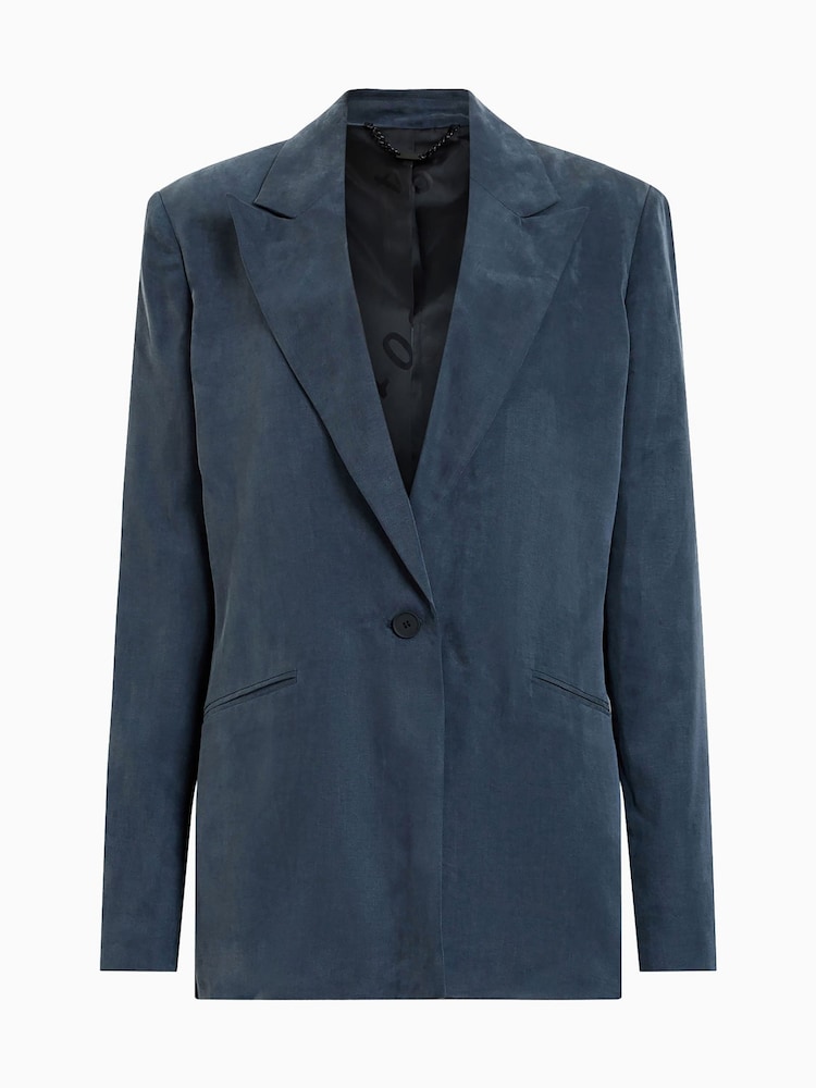 Синий - AllSaints Averie Ten Blazer - Image 6 of 6