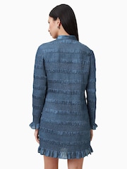 AllSaints Blue Meg Mini Dress - Image 3 of 6