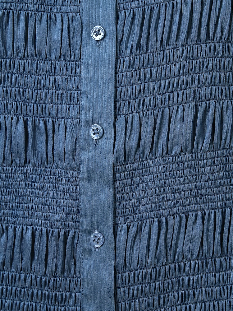 AllSaints Blue Meg Mini Dress - Image 6 of 6