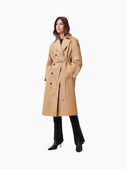 AllSaints Brown Demmi Trench Coat - Image 2 of 9