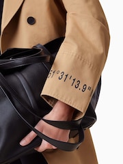 AllSaints Brown Demmi Trench Coat - Image 5 of 9