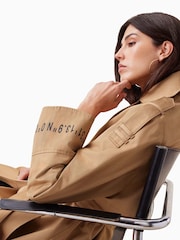 AllSaints Brown Demmi Trench Coat - Image 7 of 9