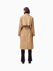 AllSaints Brown Demmi Trench Coat - Image 8 of 9
