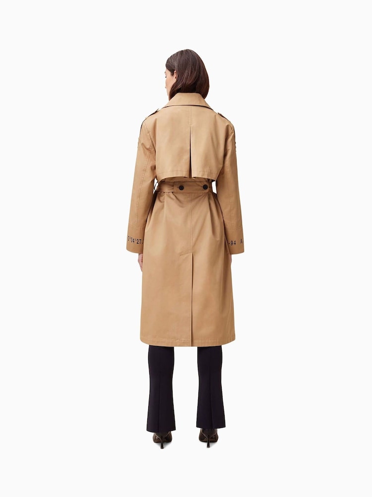 AllSaints Brown Demmi Trench Coat - Image 8 of 9