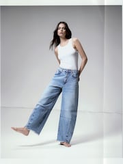 AllSaints Blue Jett Barrel Jeans - Image 1 of 8