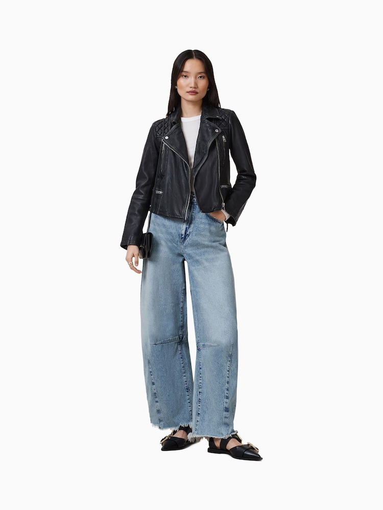 AllSaints Blue Jett Barrel Jeans - Image 4 of 8