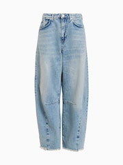 AllSaints Blue Jett Barrel Jeans - Image 8 of 8