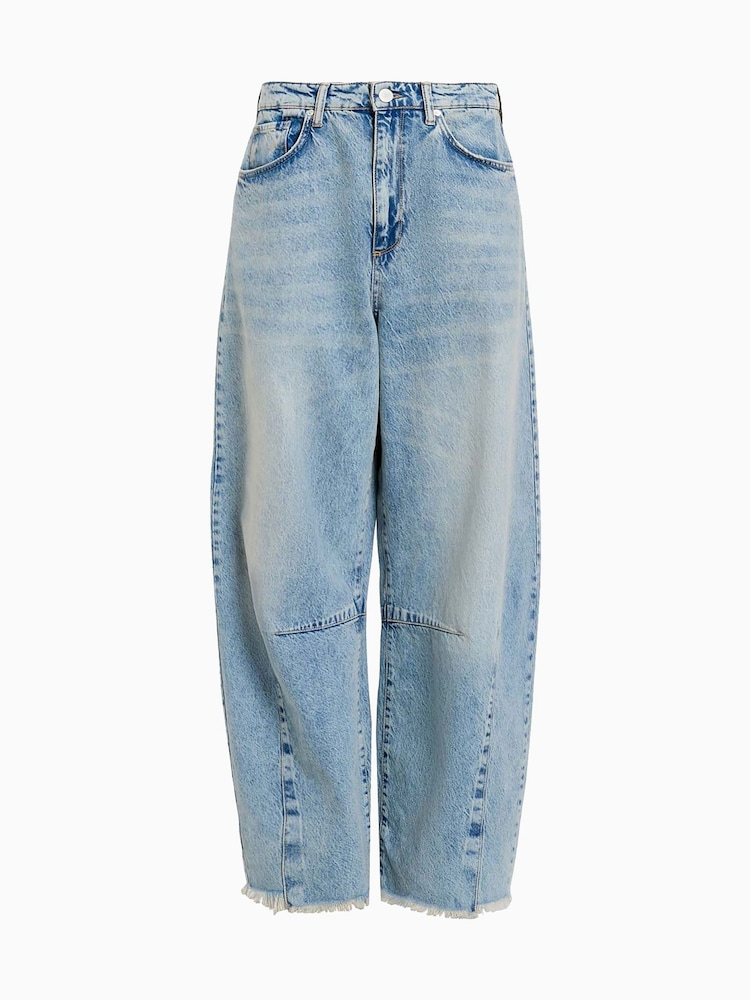 AllSaints Blue Jett Barrel Jeans - Image 8 of 8
