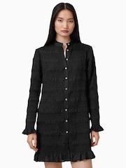 AllSaints Black Meg Mini Dress - Image 1 of 7